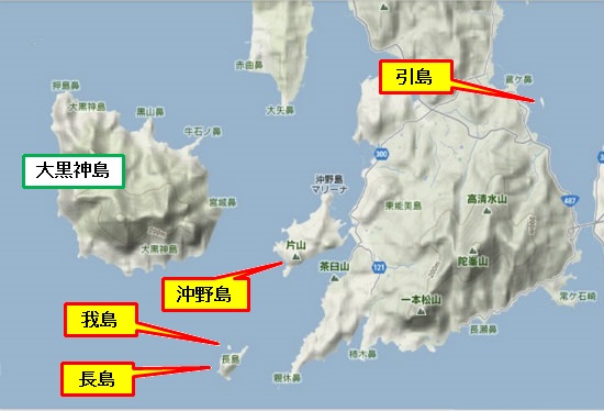 5)大柿町南部・引島・長島・我島