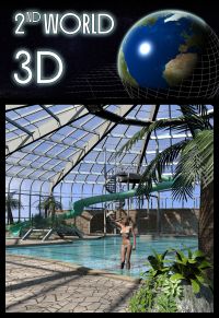 Tropical indoor public pool