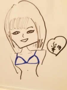 Nmb48上西恵が描いた山本彩のイラスト 笑 Akb48 メモリスト