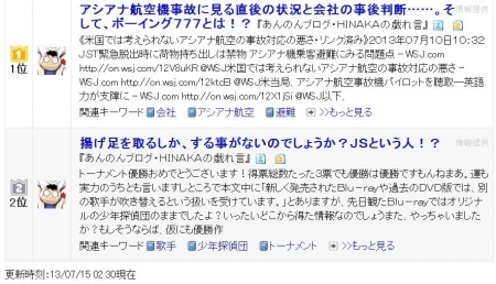ブログ村注目LC