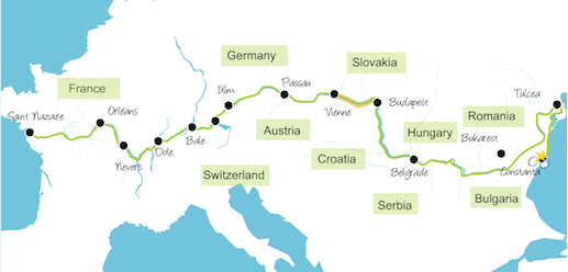 ドナウ川サイクリングマップ - 趣味/スポーツ/実用