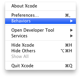 XcodeのBehaviors